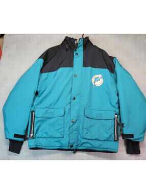 Vtg Champion Miami Dolphins Jacket Men Large '74-88 Logo NFL